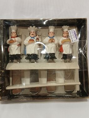 Vintage Boston Warehouse Guy Buffet Collection Chef Spreader Knives 1996 4pc Set